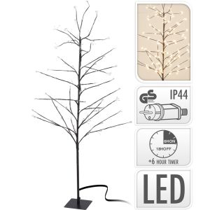 RJAVO DREVO, 360 LED LUČK TOPLO BELE, VIŠINE 150 CM