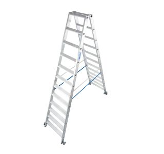 DVODELNA LESTEV KRAUSE STABILO 2X12 STOPNIC S KOLEŠČI 2.8M