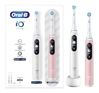 ELEKTRIČNA ZOBNA ŠČETKA ORALB IO6 DUO BELA/ROZA