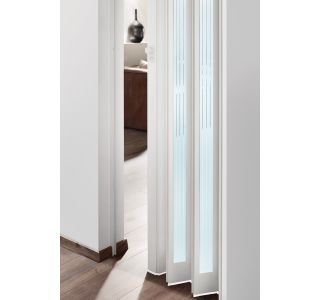 LAMELA ZA PREKLOPNA VRATA MARLEY EUROSTAR S STEKLOM BELA/STEKLO 11.9X205 CM