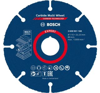 EXPERT CARBIDE MULTI WHEEL REZALNA PLOŠČA, 115 MM, 22,23 MM