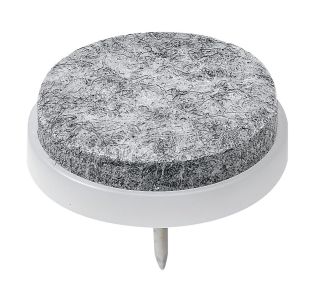 DRSNIK Z ŽEBLJIČKOM HETTICH DIY FI 28X21 MM, SINTETIČNI FILC, BEL,  V ZAVOJU JE 24 KOS