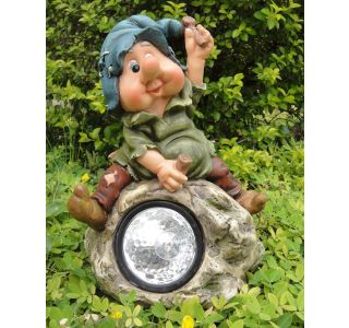 FIGURA, OKRASNA PALČEK NA LUČKI - KAMNAR VIŠ 16 CM