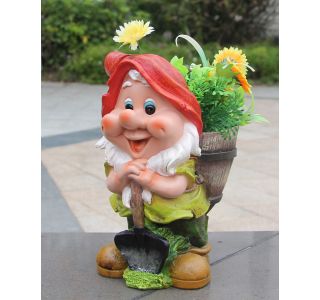 FIGURA, OKRASNA PALČEK S KOŠEM ZA ROŽE