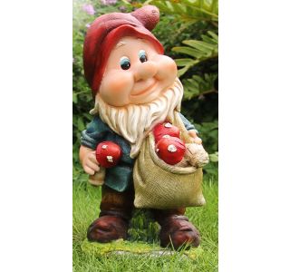 FIGURA, OKRASNA PALČEK Z MUŠNICAMI V KOŠU