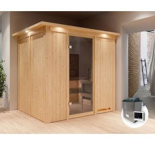 FINSKA SAVNA SODIN 6+9KW GRELEC ZR PREDNJI VHOD+STREŠ.VENEC