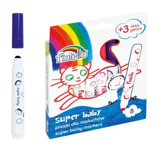 FLOMASTRI SUPER BABY, SET 8, 2 - 2,5 MM