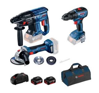 AKUMULATORSKI SET BOSCH PROFESSIONAL GBH 180-LI + GSR 18V-50 + GWS 180-LI