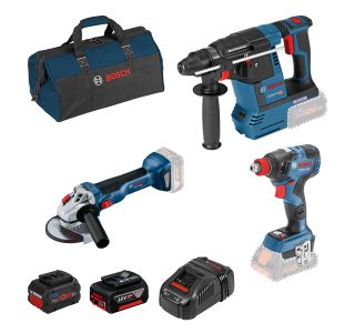 AKUMULATORSKI SET BOSCH PROFESSIONAL GBH 18V-26 +GDX 18V-200 C + GWS 18V-10