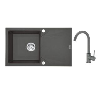 GRANITAL POMIVALNO KORITO DEANTE EVORA ZQJY T113 SET Z ARMATURO