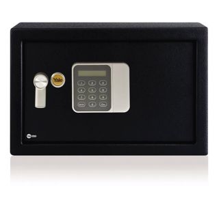 YALE TREZOR GUEST MEDIUM; VXŠXD 250X350X250MM, 8,3 KG, 16,3 L,  Z ELEKTRONSKA KLJUČAVNICA IN MASTER KODO + KODA GOSTA, ČRNI.