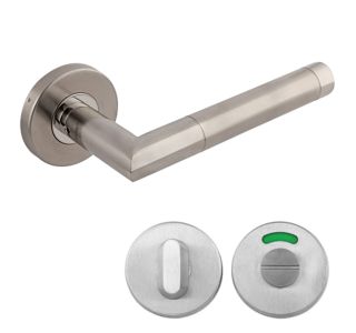 INOX KLJUKA ZA VRATA APECS H-3214 INOX- WC