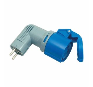 IND. RAZDELILNIK/ADAPTER PCE ŠUKO VTIKAČ -> 3X16A 230V KOTNI, IP20