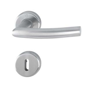 INOX KLJUKA ZA VRATA ALTA Z ROZETO KLJUČ F69