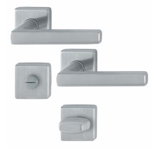 INOX KLJUKA ZA VRATA DALLAS Z ROZETO WC F69