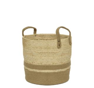 OKRASNA KOŠARA DECORIS IZ KORUZNIH LISTOV FI 30 CM VIŠINA 31 CM