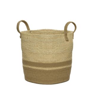 OKRASNA KOŠARA DECORIS IZ KORUZNIH LISTOV FI 35 CM VIŠINA 34 CM