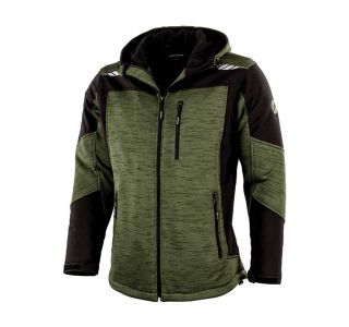 JAKNA ALBATROS ALDRIN M OLIVNO / ČRNA PLETENINA / SOFTSHELL