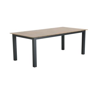 KOVINSKA MIZA NATERIAL CLARA SIVA 200X100 ALU, SINT. LES