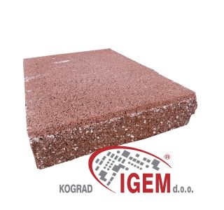 BETONSKI IZDELEK KOGRAD KAPA FUTURAX DVOST. CEP. RJAVA RAVNA 20X28X5