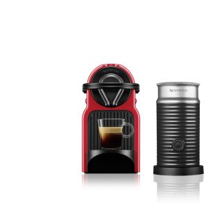 KAVNI APARAT, KAPSULE NESPRESSO INISSIA RDEČ & AEROCCINO