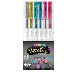 KEMIČNI SVINČNIK COLORINO GEL METALLIC BL. 6/1 80936PTR