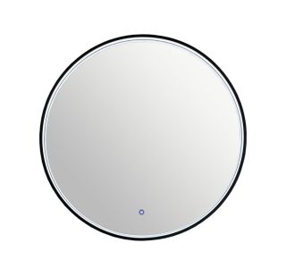 KLASIČNO OGLEDALO FEROTEHNA ATENA D 70 ČRNO LED ROČNO STIKALO