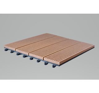 WPC DESKA ZA TERASO KLIK PLOŠČA RJAVA 300X300X22 MM