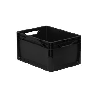 KONTEJNER - ZABOJNIK SURPLUS PVC 40X30X22 CM - ČRN POLNE STENE VOL. 20L