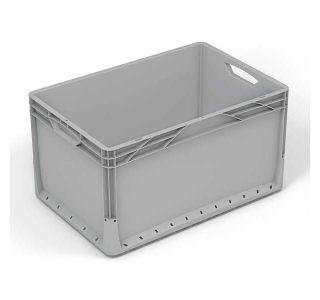 KONTEJNER - ZABOJNIK SURPLUS PVC 60X40X32 CM - SIV POLNE STENE