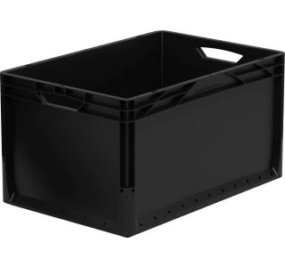 KONTEJNER - ZABOJNIK SURPLUS PVC 60X40X32 CM - ČRN POLNE STENE, VOL. 62L