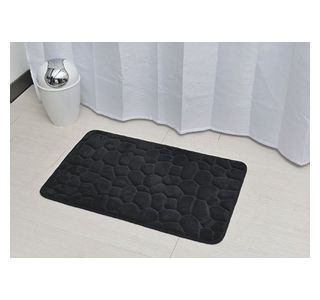 KOPALNIŠKA PREPROGA TENDANCE MICROFIBER SPOMINSKA PENA PEBBLE 50X80 CM ČRNA