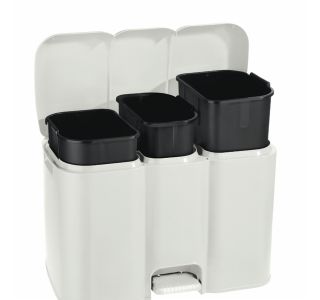 KOŠ ZA LOČEVANJE ODPADKOV TONTARELLI 3 13+8+13L 58.5X32X41.5 CM PATTY CREAM