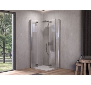 KOTNA KABINA ZA PRHANJE KOLPA SAN Q 90 SBR/1 POLARIS FOLD SILVER PROF. PROZ. STEK.