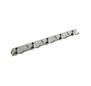 KOVINSKI GARDEROBNI OBEŠALNIK HETTICH DIY, 485X38X33 MM, 5 KLJUK, KROMIRAN