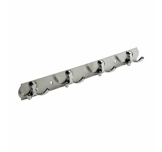 KOVINSKI GARDEROBNI OBEŠALNIK HETTICH DIY, 380X38X33 MM, 4 KLJUKE, KROMIRAN