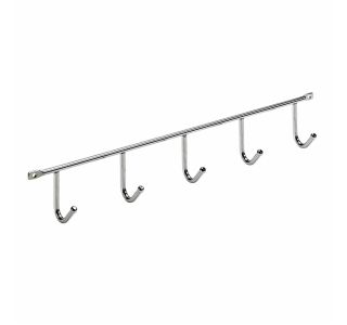 KOVINSKI GARDEROBNI OBEŠALNIK HETTICH DIY, 350X52X35 MM, 5 KLJUK, KROMIRAN