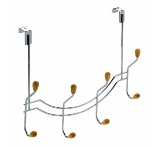 KOVINSKI OBEŠALNIK HETTICH DIY ZA NA VRATA,370X370X100 MM, 4 KLJUKE, KROMIRAN