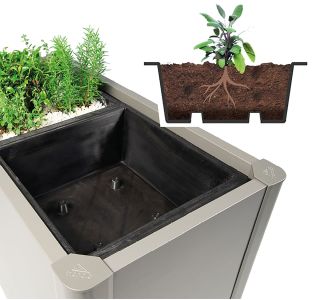 KOVINSKA VRTNA GREDA BIOHORT 50X50X18 CM VLOŽEK ZA SADILNIK 1 KOS