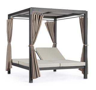 KOVINSKI LEŽALNIK BIZZOTTO DREAM CHARCOAL DAYBED ANTRACIT