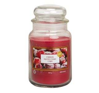 SVEČA V KOZARCU ALADINO LARGE JAR FROSTED CHERRY