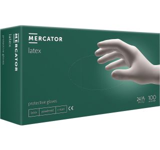 ROKAVICE ZA 1X UPORABO LATEX ŠT.S BELE BARVE V ZAVITKU = 100KOS