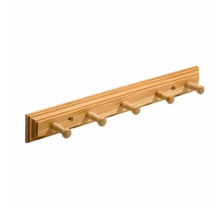 LESEN GARDEROBNI OBEŠALNIK HETTICH DIY, 400X50X60 MM, 5 KLJUK, SMREKA - LAKIRANA