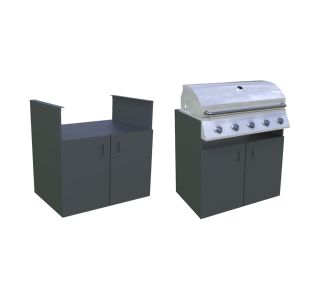 LETNA KUHINJA MS VISCOM ELEMENT ZA ŽAR ANTRACIT 900 X 634 MM