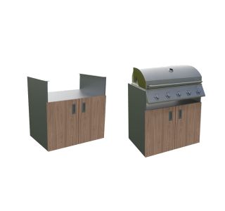 LETNA KUHINJA MS VISCOM ELEMENT ZA ŽAR LESNI DEKOR 900 X 634 MM