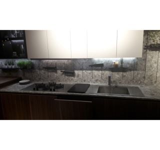 KUHINJSKI PULT MS VISCOM ČRNA 130 X 305 CM DEBELINA12MM