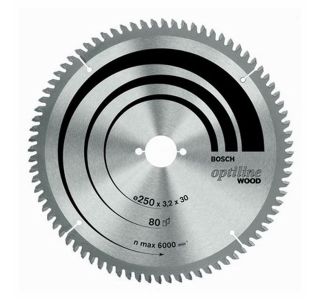 LIST ŽAGE ZA LES WIDIA BOSCH 250X3.2/2.2X30 ZOB 80