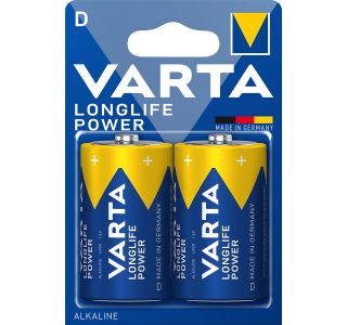 ALKALNI BATERIJSKI VLOŽEK VARTA LR20 D LONGLIFE POWER BL/2, 1.5V