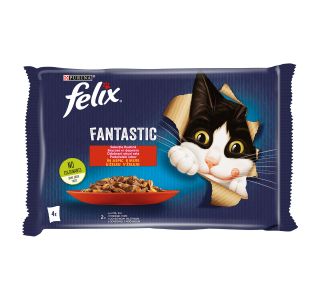 MOKRA HRANA ZA MAČKA FELIX MESO 4X85G