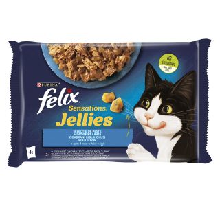 MOKRA HRANA ZA MAČKA FELIX SENSATIONS RIBE 4X85G